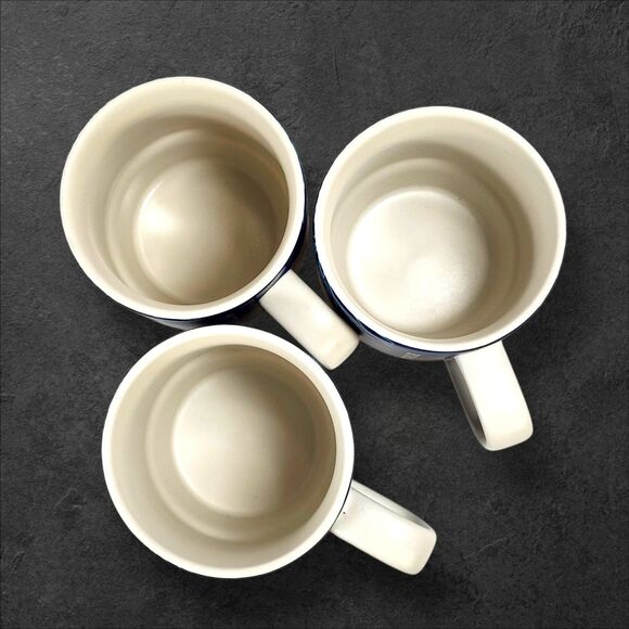 Starbucks 2016 Blue Chrysanthemum Stackable Mugs Set of 3 – 12 oz Flowers - Picture 6 of 9